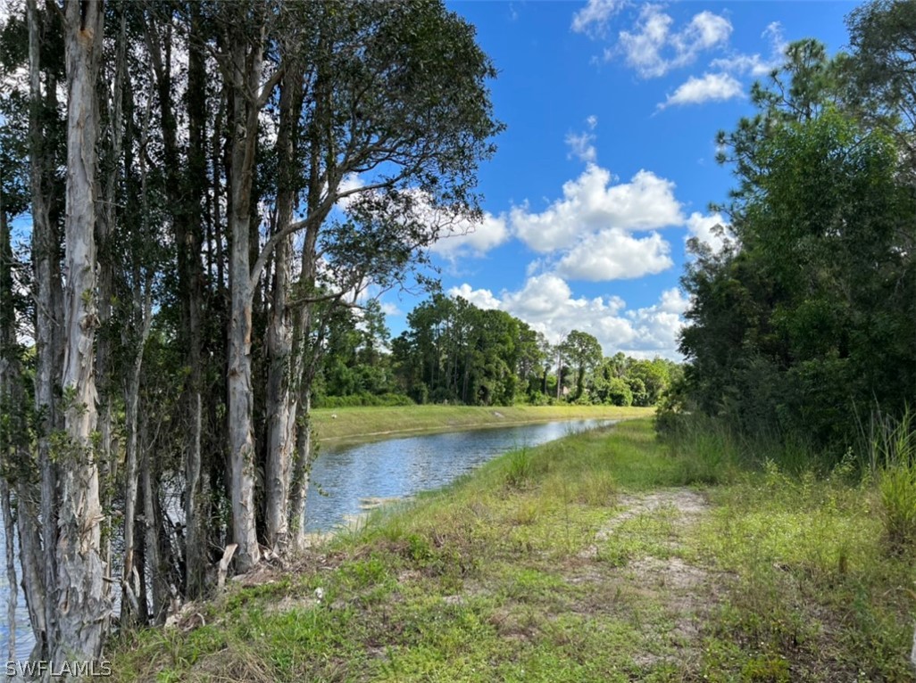 427 Jourferie Road Lehigh Acres, FL 33974 - Photo 7 of 10 a view of a lake with houses in the back