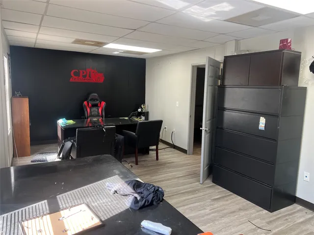 a living room with a couch and a table