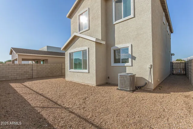 a backyard of a house