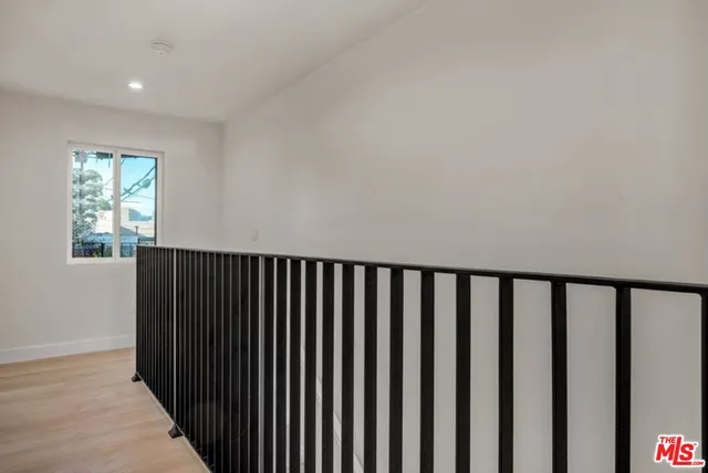 a view of a black and white wooden floor