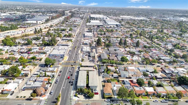 an aerial view of a city with lots of residential buildings