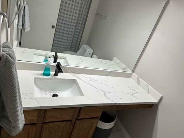 1929 Stillwater Road Arlington Heights, IL 60004 - Photo 18 of 29 a bathroom with a sink and a mirror
