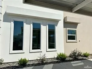 a front view of a house