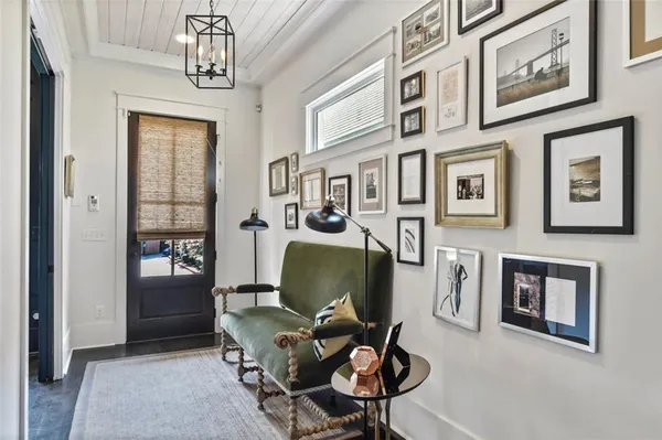 a workspace with furniture