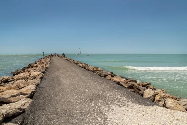a view of an ocean beach