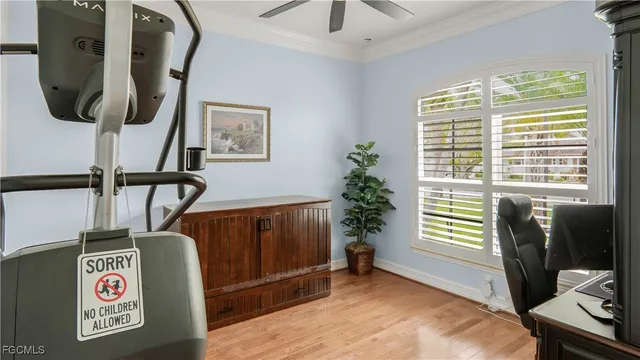a view of storage and utility room with windows