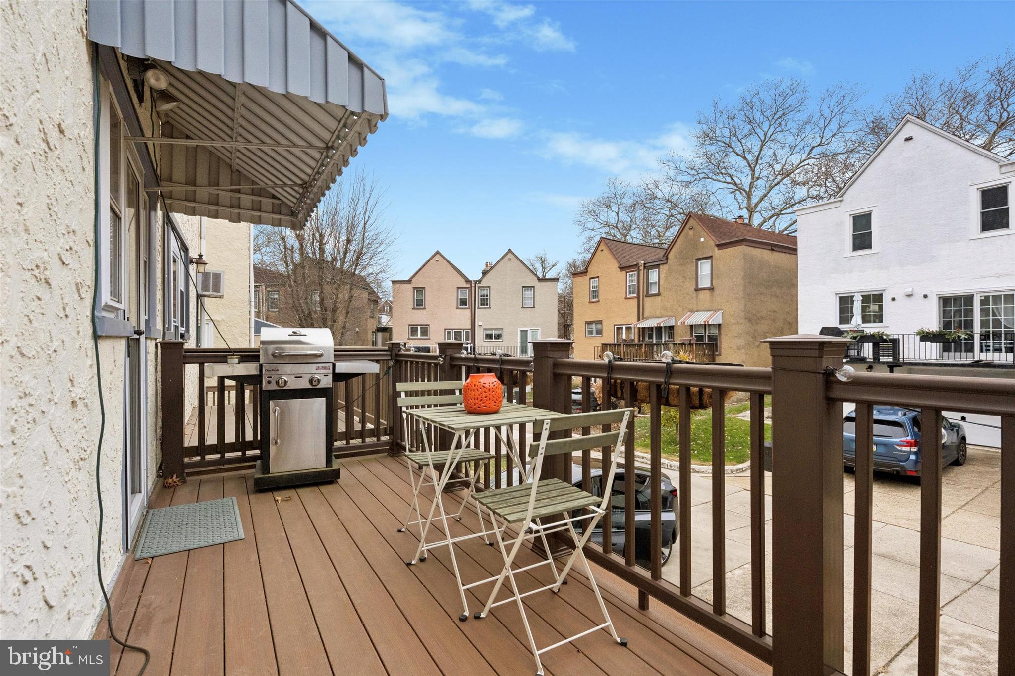 28 Chatham Road Ardmore, PA 19003 - Photo 15 of 32 a view of a house with a wooden deck and furniture