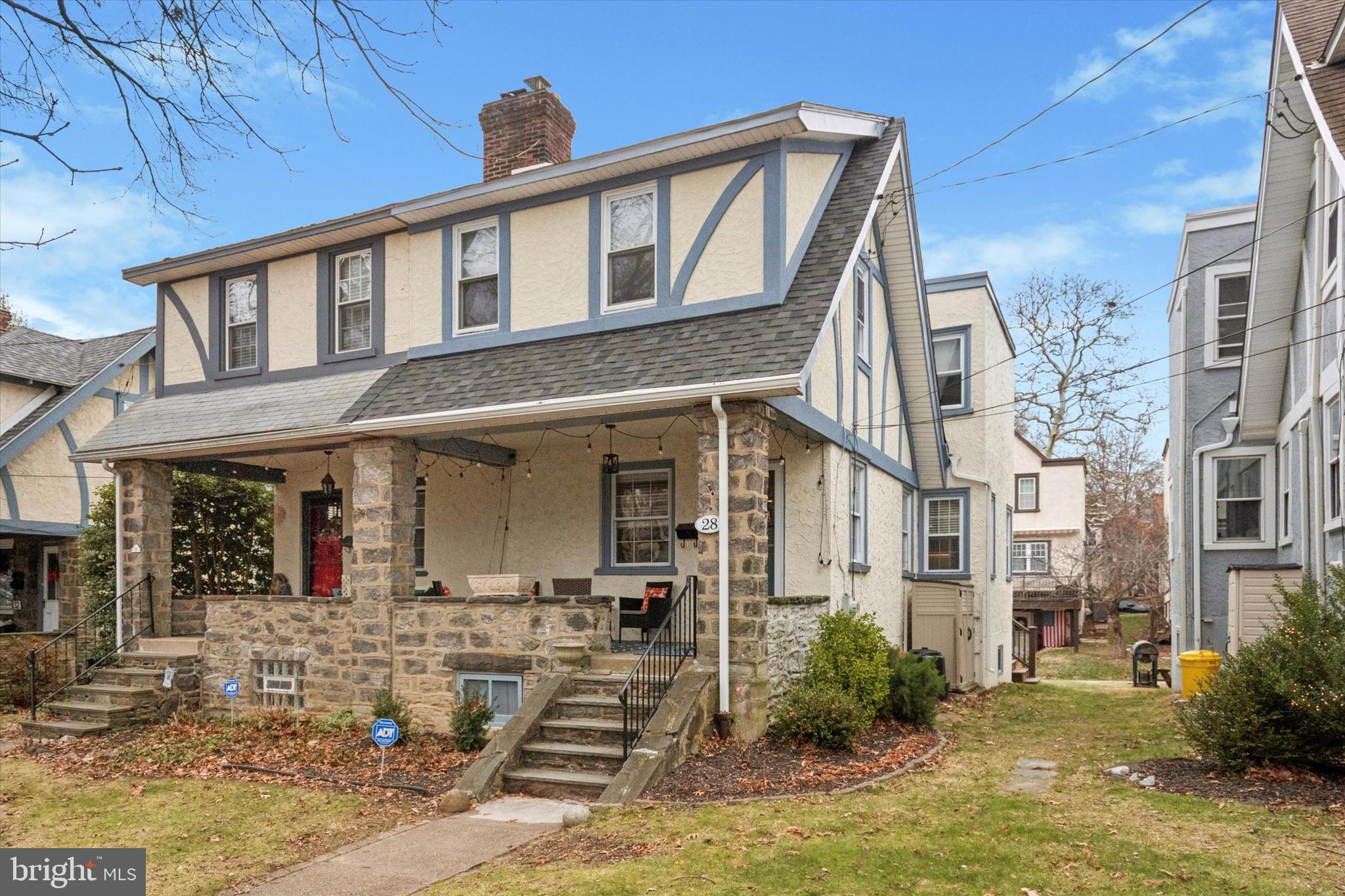 28 Chatham Road Ardmore, PA 19003 - Photo 2 of 32 a front view of a house with garden