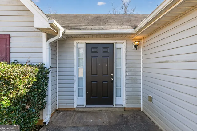 a view of front door of house