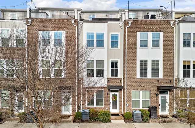 front view of a brick building