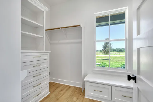 walk in closet with window