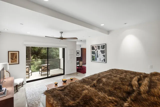 a balcony with outdoor space