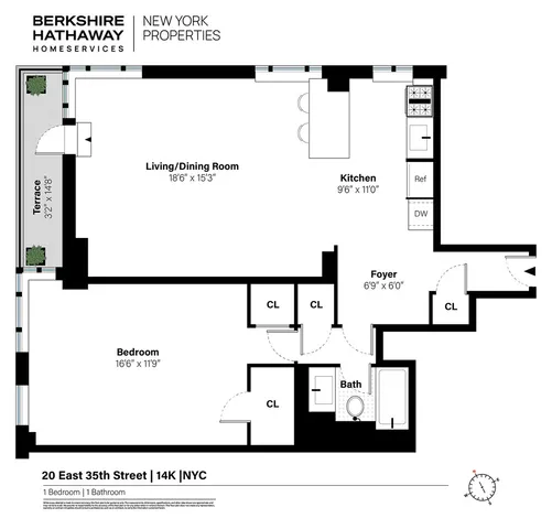 $865,000 | 20 East 35th Street, Unit 14K | Murray Hill