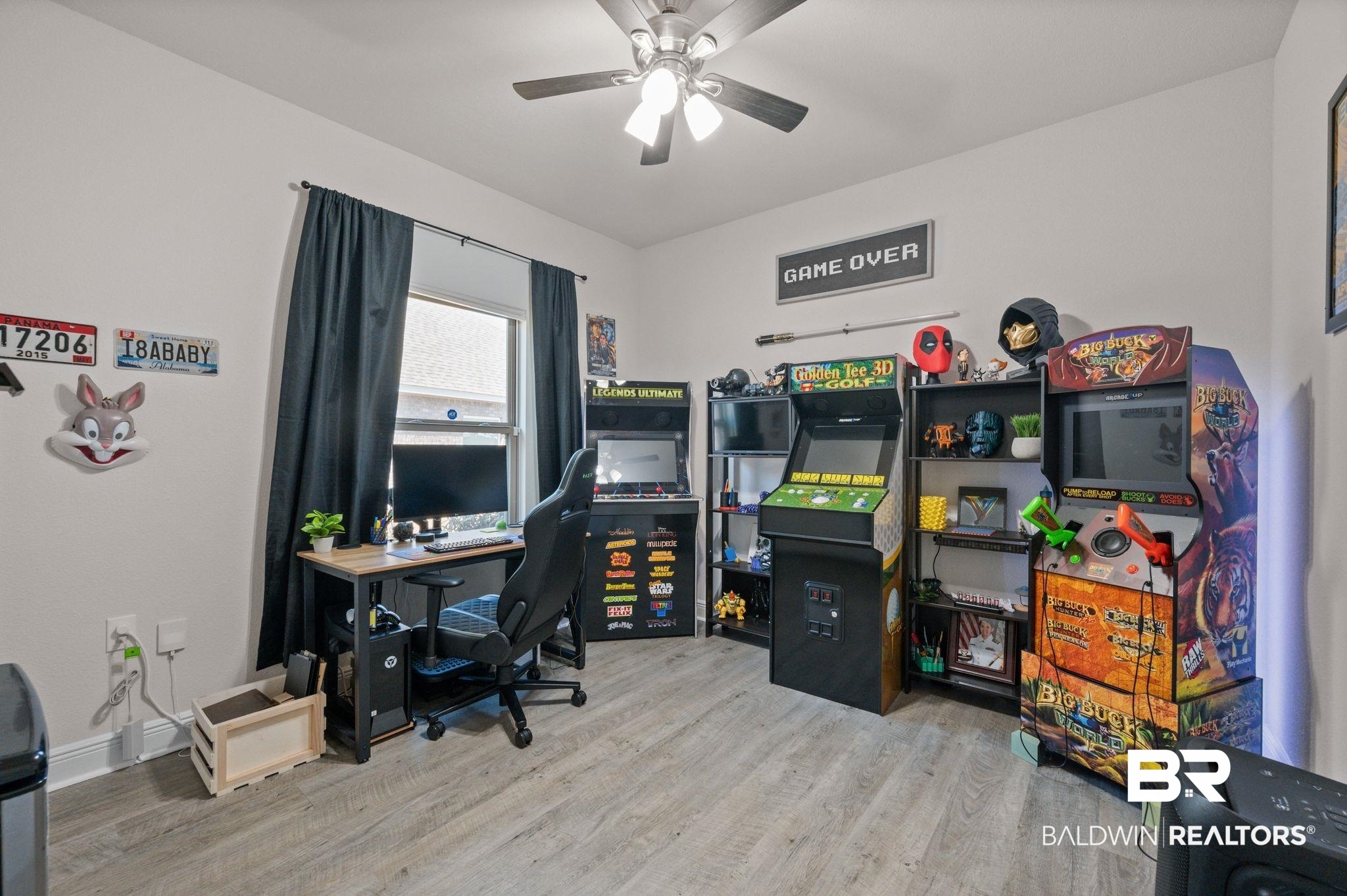 24891 Spectacular Bid Loop Daphne, AL 36526 - Photo 42 of 51 Office space featuring hardwood / wood-style floors and ceiling fan
