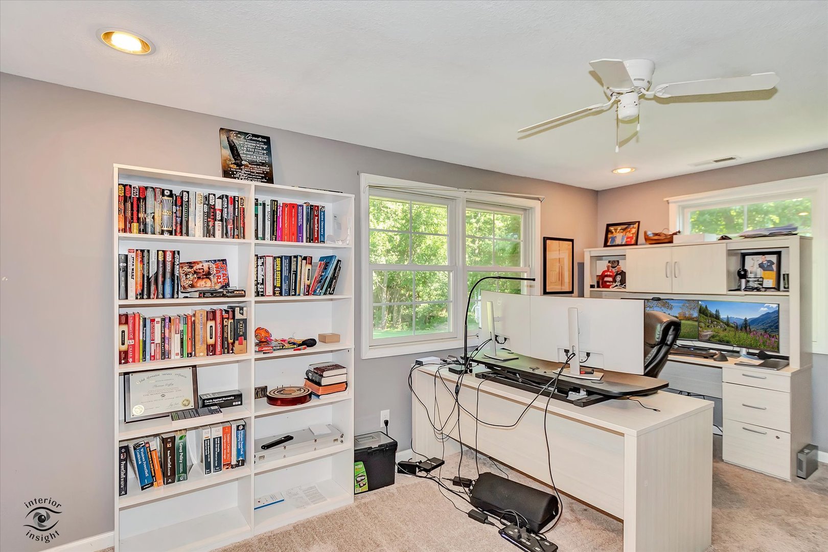 4248 South Youth Camp Road St. Anne, IL 60964 - Photo 16 of 36 a workspace with furniture and a book shelf