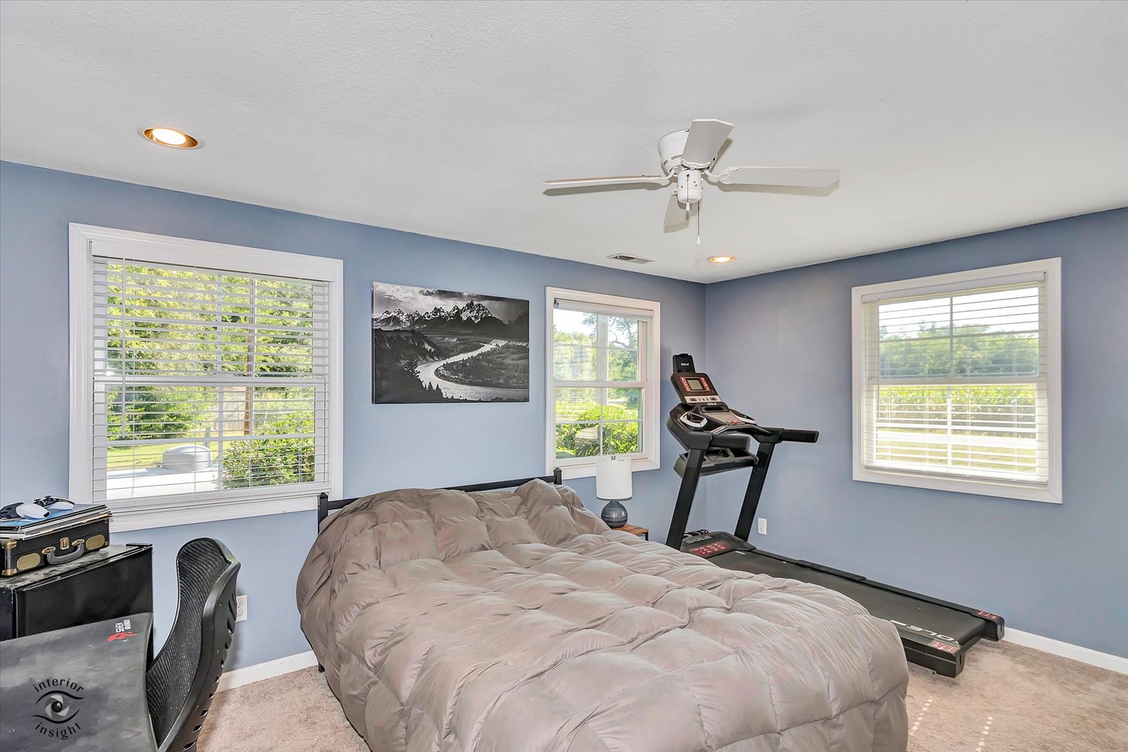 4248 South Youth Camp Road St. Anne, IL 60964 - Photo 17 of 36 a bedroom with a bed and a table in it with window