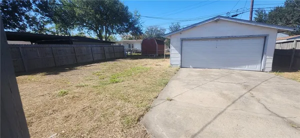 a backyard of a house