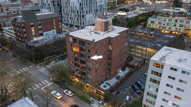 an aerial view of a city with lots of residential buildings