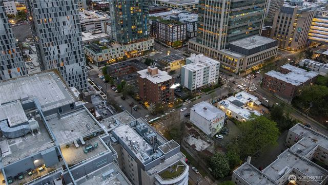 an aerial view of a city