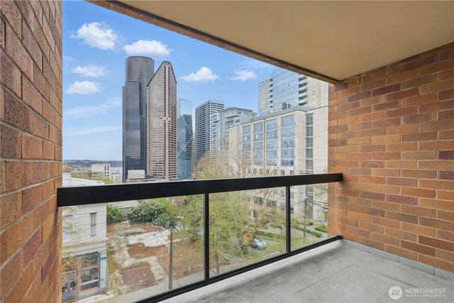 a view of a large windows