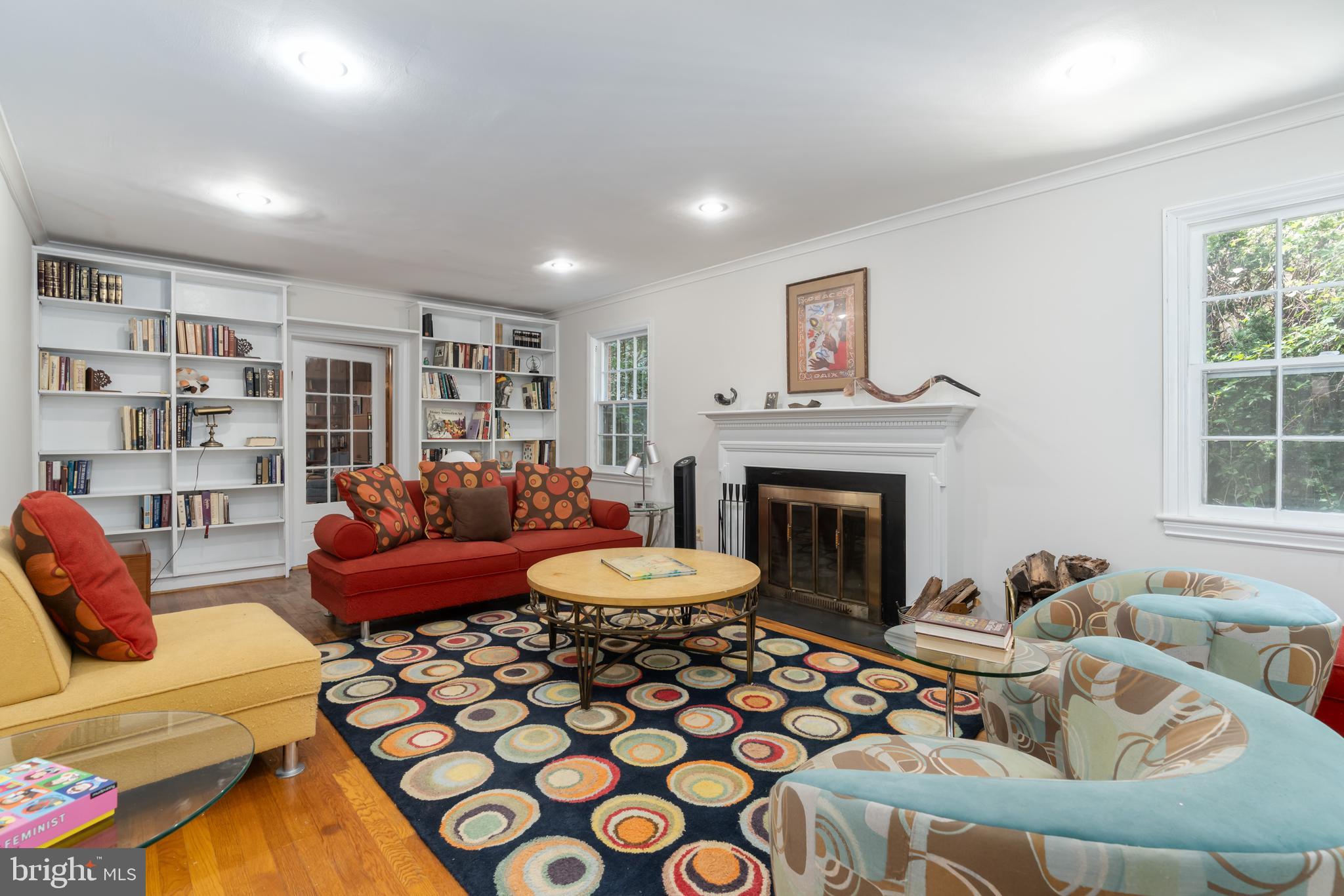 5016 Reno Road Northwest Washington, DC 20008 - Photo 4 of 38 Spacious living room complete with WB fireplace