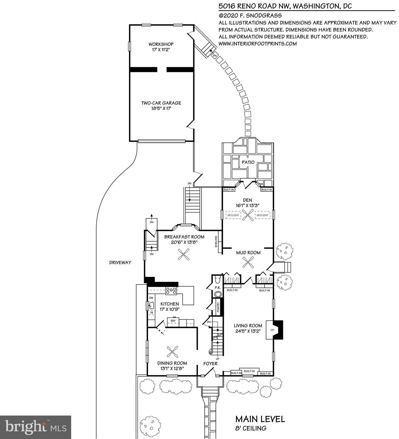 5016 Reno Road Northwest Washington, DC 20008 - Photo 37 of 38 Floor Plan - 5016 Reno Road NW - main floor