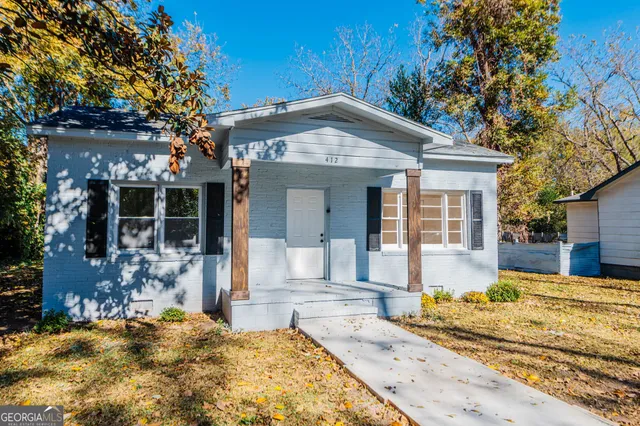 a view of a house with a patio