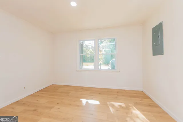 an empty room with a window