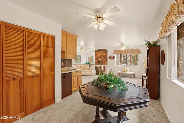 a room with furniture and a window