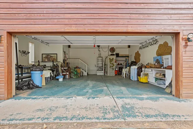 a view of porch with seating area