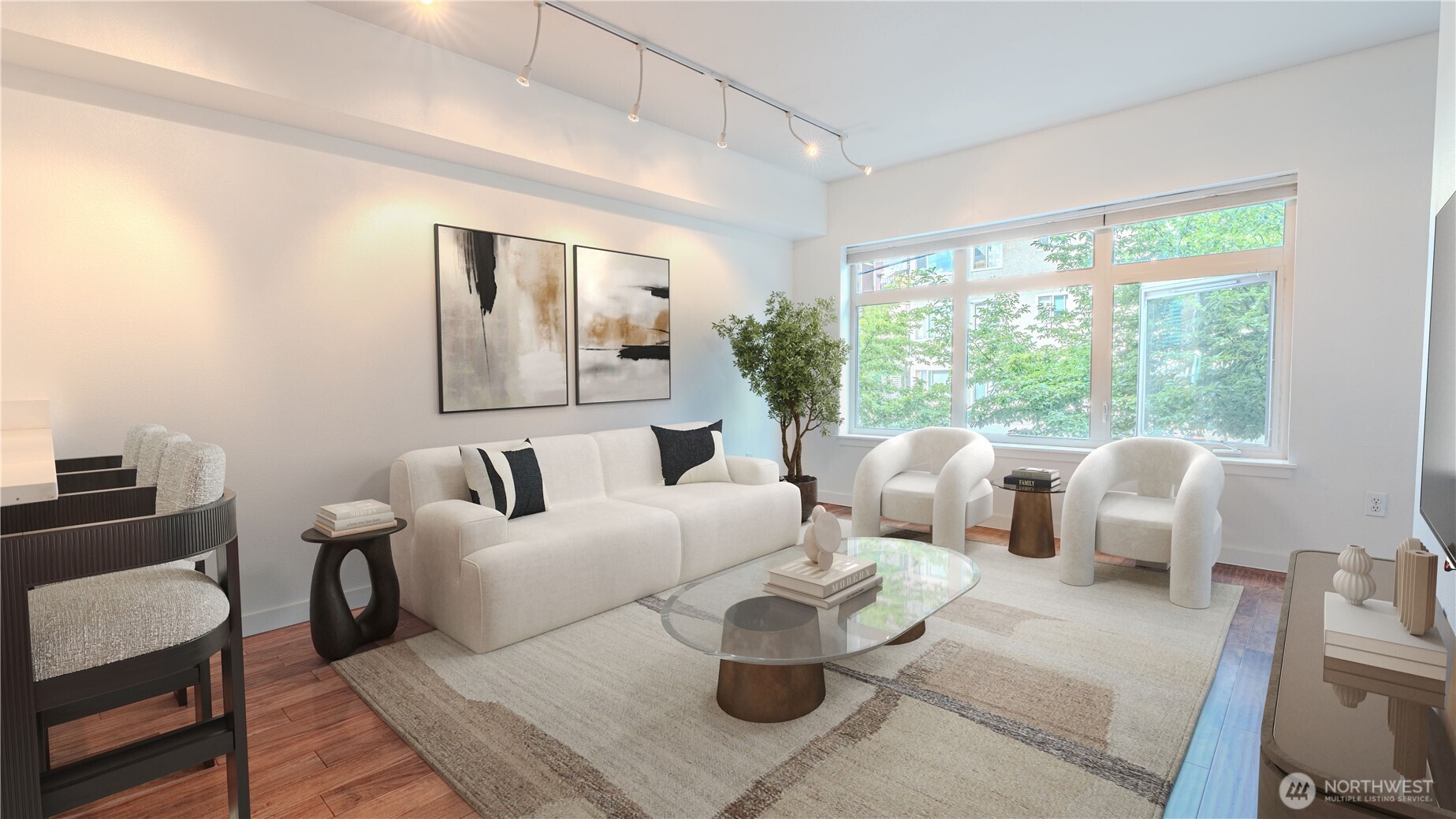 1620 Belmont Avenue, Unit 226 Seattle, WA 98122 - Photo 1 of 19 a living room with furniture and a large window
