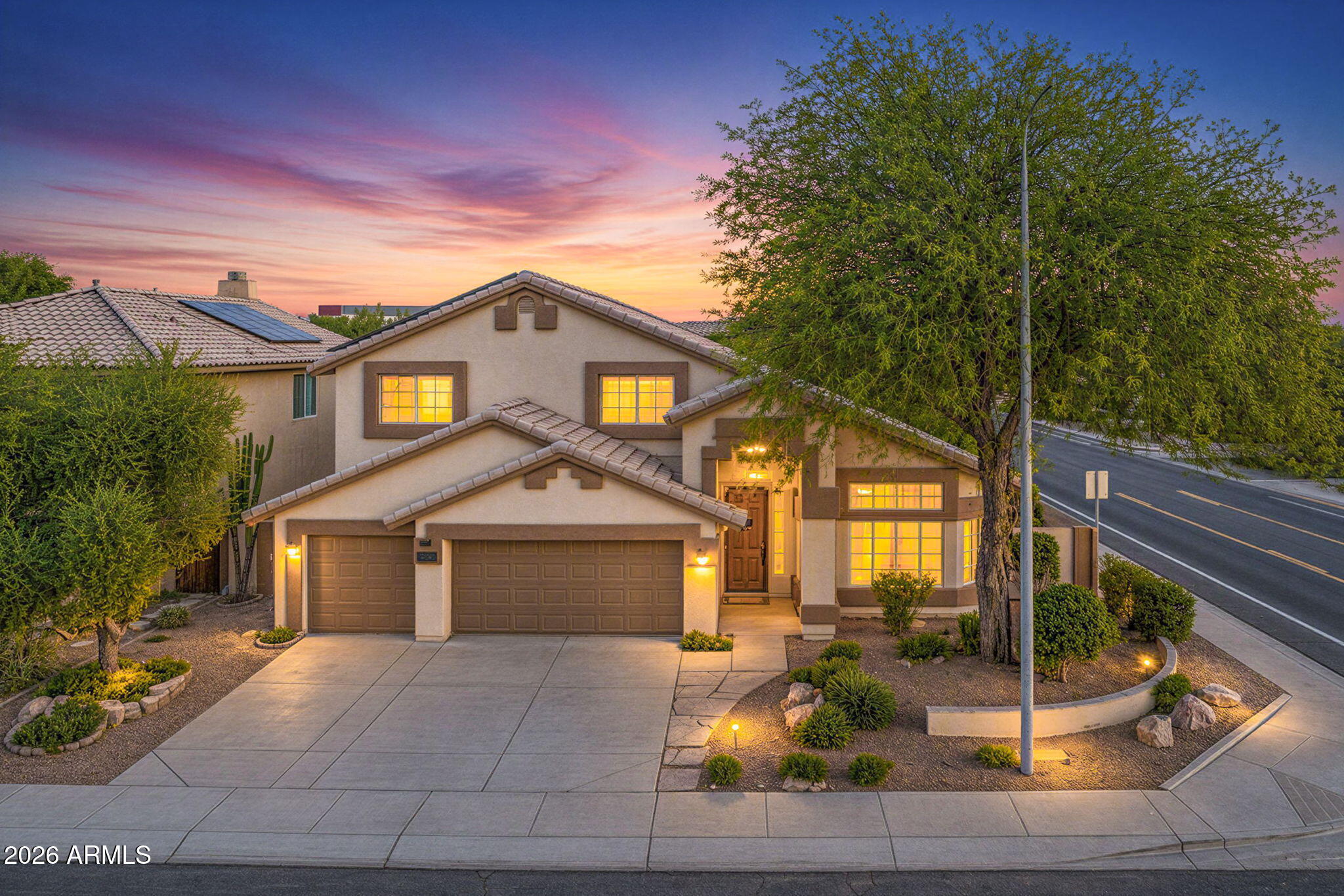 5225 West Del Rio Street Chandler, AZ 85226 - Photo 32 of 36 Front View Sunset