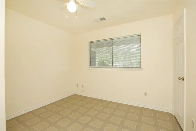 an empty room with a window