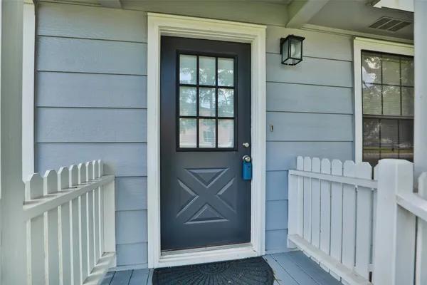 a view of front door