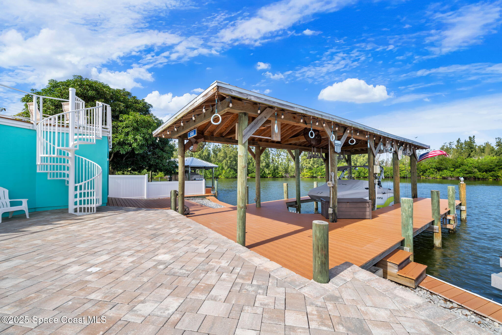 1214 Samar Road Cocoa Beach, FL 32931 - Photo 62 of 83 Spiral Staircase to the Rooftop Deck