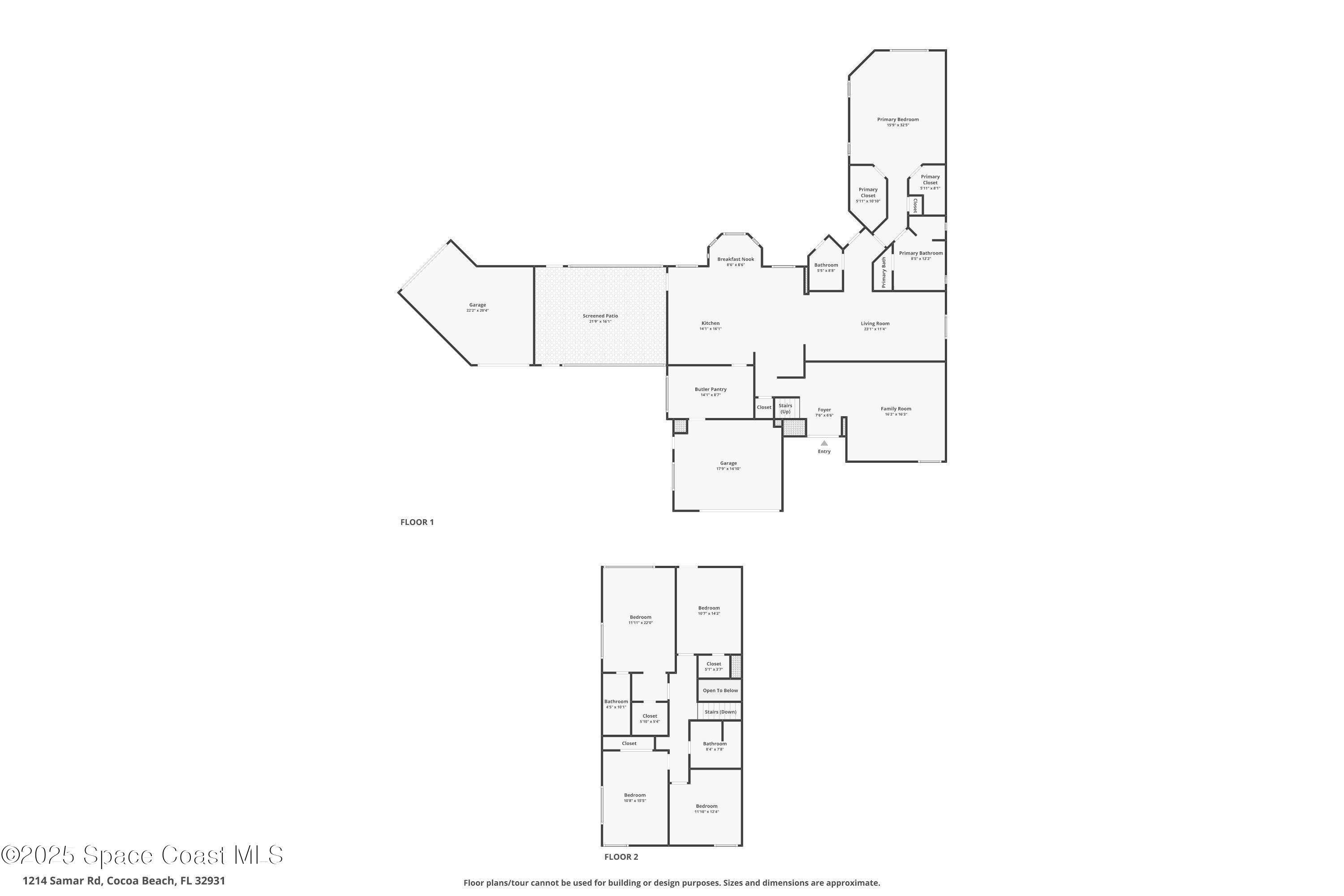 1214 Samar Road Cocoa Beach, FL 32931 - Photo 83 of 83 Whole house floor plan