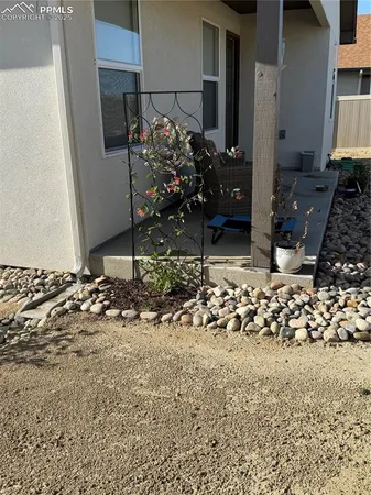 a backyard of a house