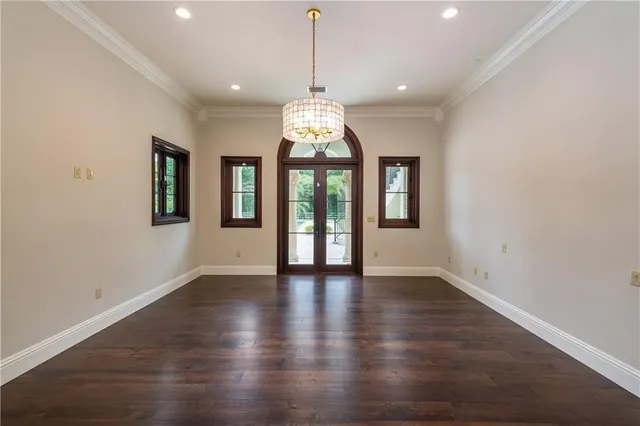 a view of an outdoor space with swimming pool