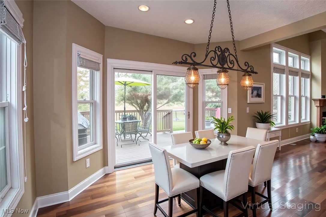 630 Rundle Street Lagrange, OH 44050 - Photo 11 of 49 Dining room with dark wood-style floors, healthy amount of natural light, and recessed lighting