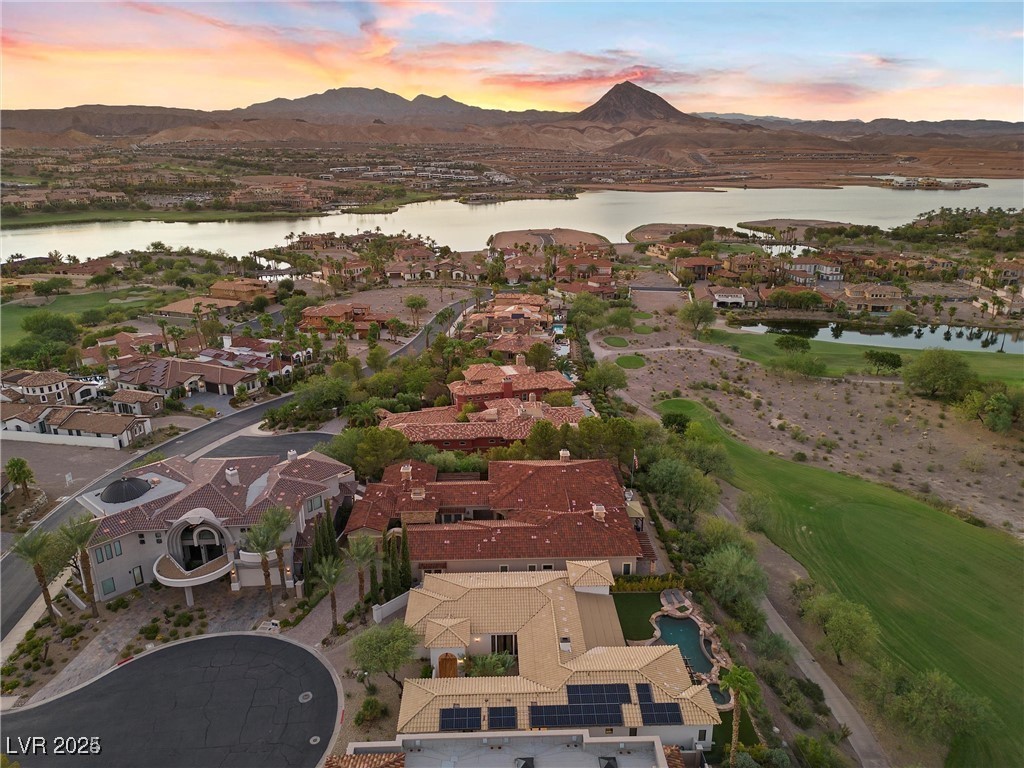 3 Rue Allard Way Henderson, NV 89011 - Photo 40 of 49 Aerial view featuring a residential view and a water and mountain view