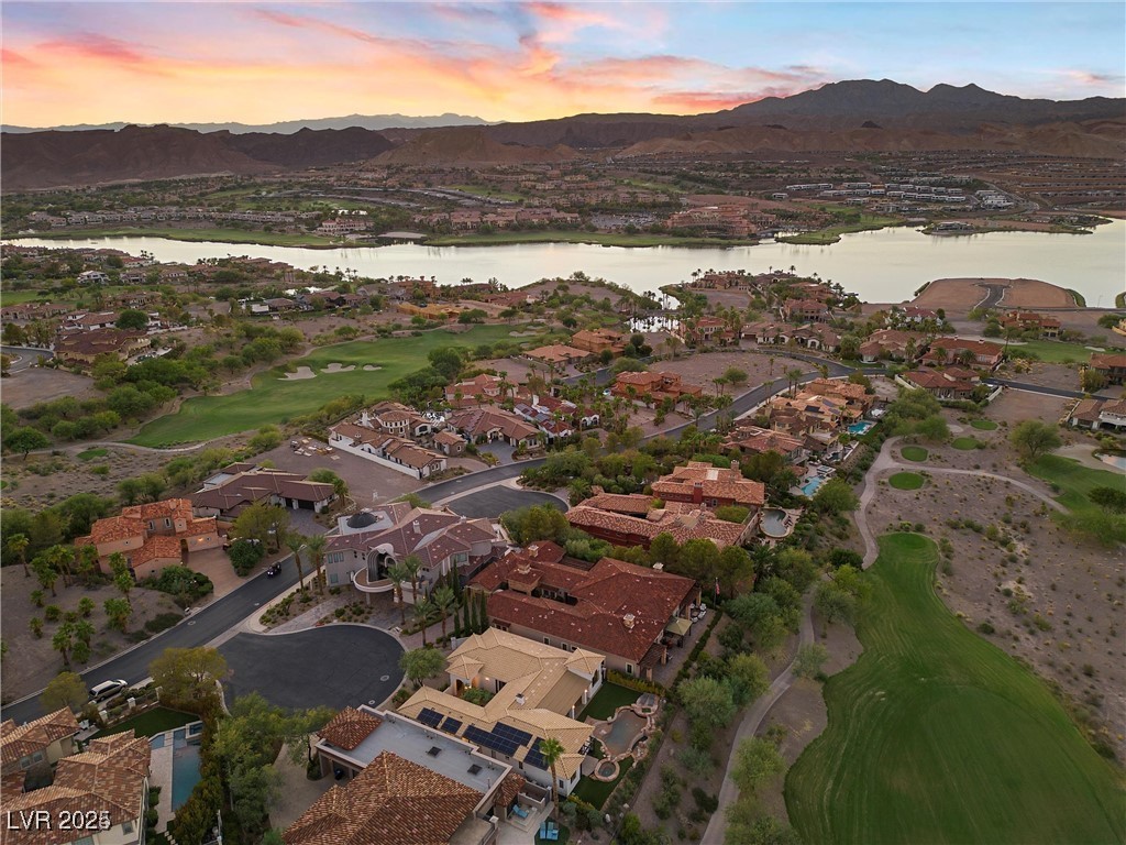 3 Rue Allard Way Henderson, NV 89011 - Photo 43 of 49 Birds eye view of property with a residential view and a water and mountain view