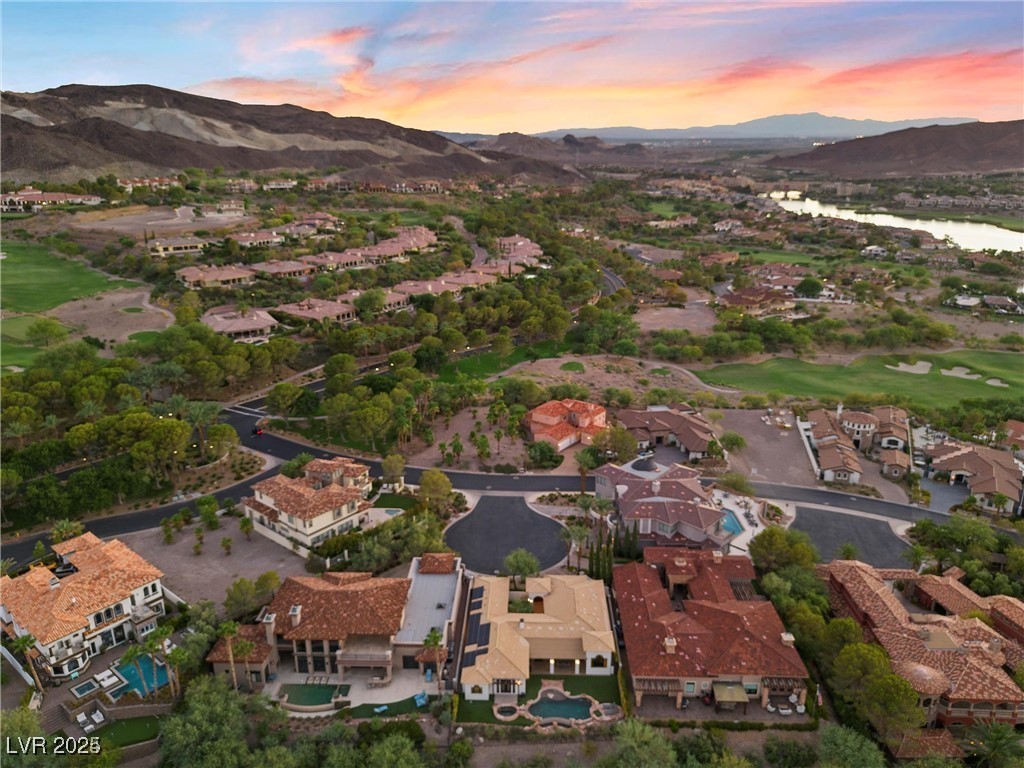 3 Rue Allard Way Henderson, NV 89011 - Photo 44 of 49 Aerial view with a residential view and a water and mountain view