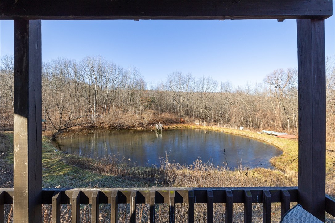 9470 Schmidt Road West Sparta, NY 14437 - Photo 15 of 43 View of the pond from the 2 person cabin porch.