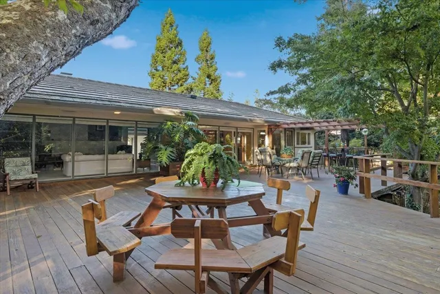 a outdoor space with furniture