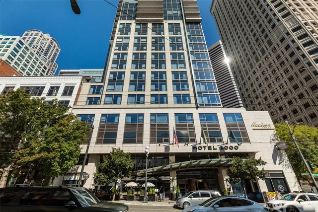 a front view of a building