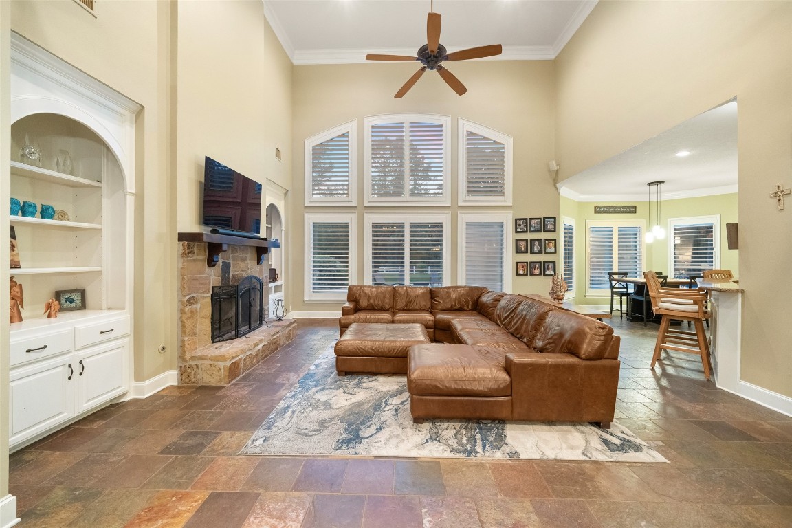 13222 Stonecrest Lane Conroe, TX 77302 - Photo 8 of 44 Floor to ceiling windows for a beautiful pool view and natural lighting