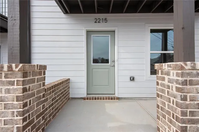 a view of front door of house