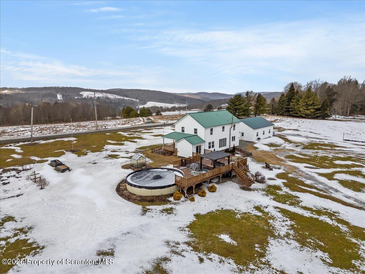 162 Churchill Lake Road Thompson, PA 18465 - Photo 67 of 76 Arial with pool
