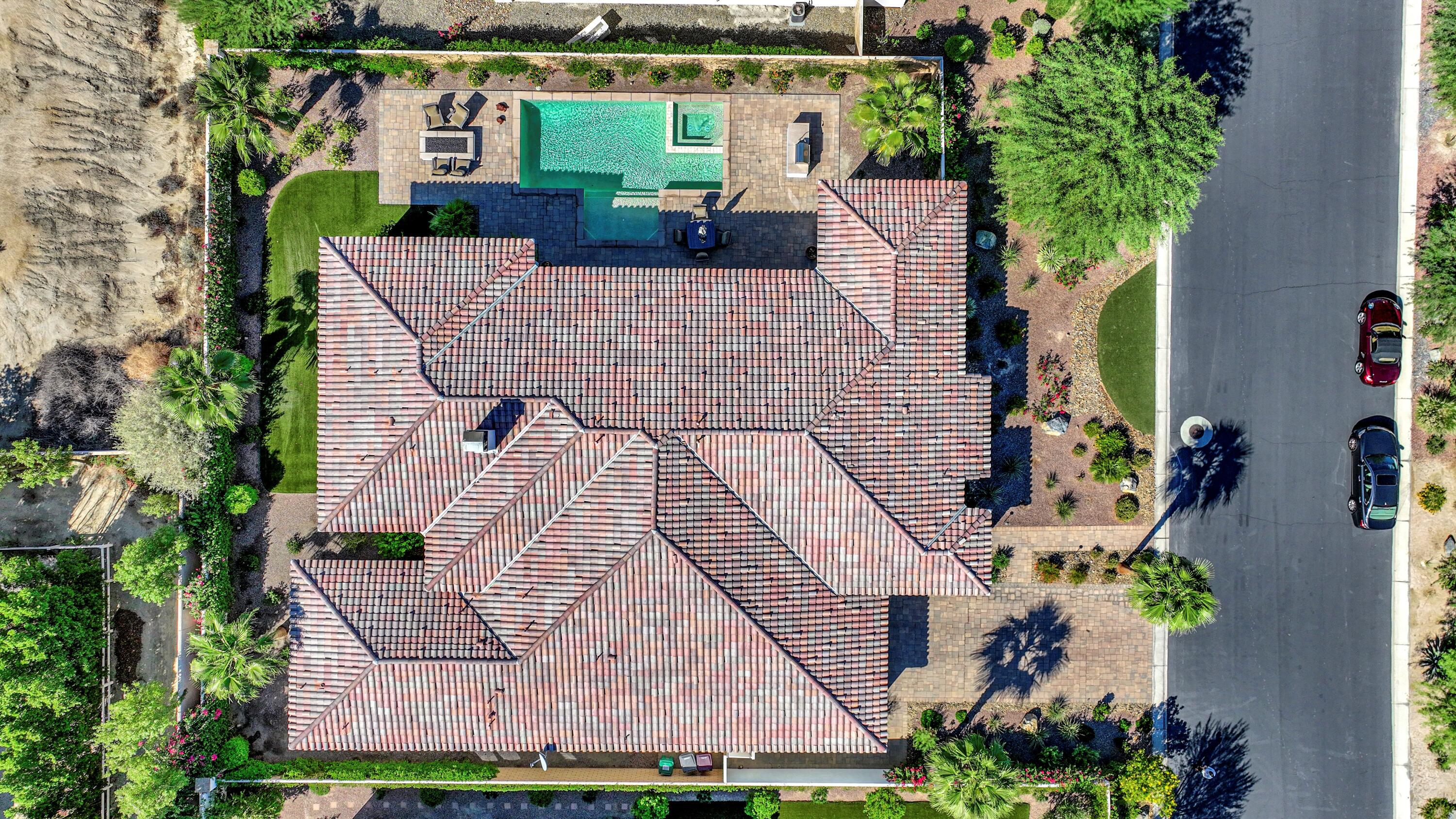 81-695 Thunder Gulch Way La Quinta, CA 92253 - Photo 47 of 51 an aerial view of a house with a yard