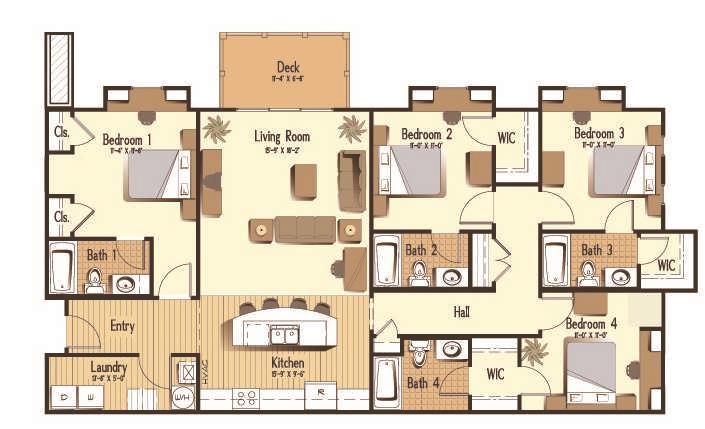 1822 Muscovy Way Seneca, SC 29678 - Photo 20 of 21 Condo Floor Plan Example